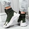 Модные мужские ботинки Удобная мужская повседневная обувь Дышащие кроссовки с высоким верхом для мужчин Уличные нескользящие мужские ботильоны на платформе