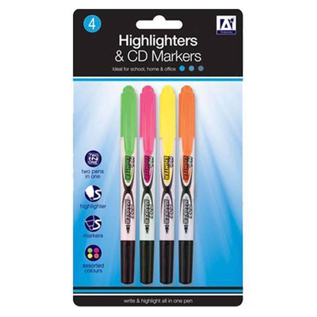 ANKER Marker & Highlighter (Pack of 4)