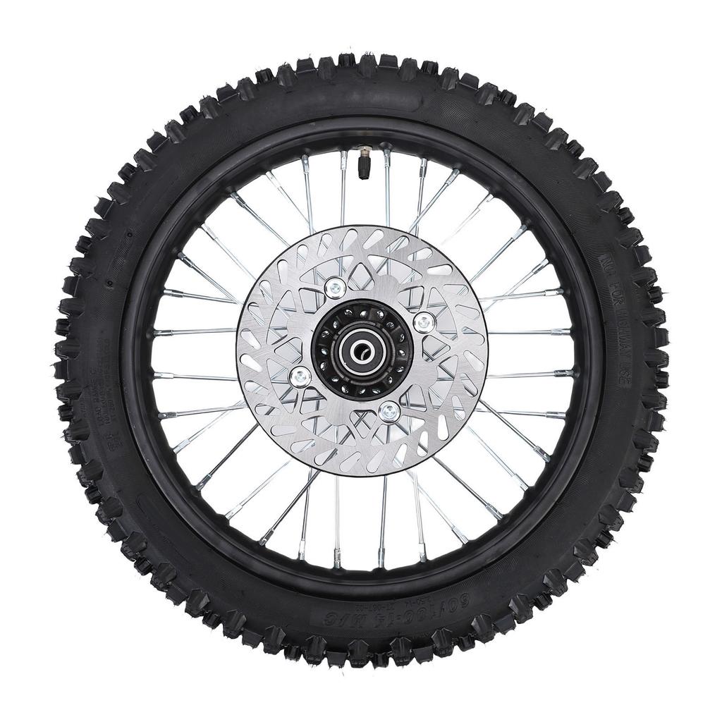 14-дюймовое переднее колесо для питбайка в сборе 60 100 14 2.5 14 Шина Камера 12-мм обод Ось с тормозным ротором для 125 140 150