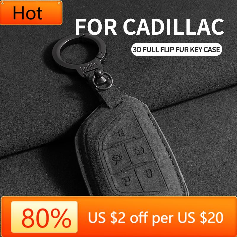 Внутренние накладки Чехол-кошелек из замши для ключа автомобиля Для Cadillac Escalade ESV SRX STS XT4 CT4 CT5 ATS CT6 CTS DTS XT5 Защитный для ключа автомобиля