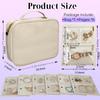 Travel Jewelry Organizer Case,Jewelry Bags Jewelry Storage Book Binder with Clear Zipper Velvet Pouch for Traveling,Earrings