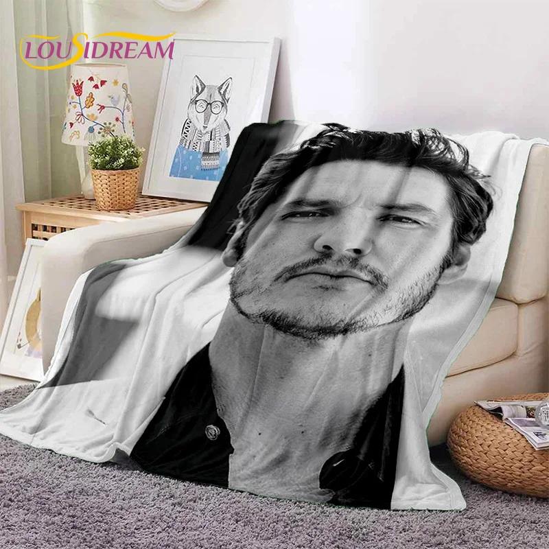 3D Jose Pedro Pascal Actor Star Soft Blankets,Keep Warm Throw Blanket Comfortable Blanket for Picnic Beds Sofa Home Bedroom Gift