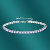 New Full Moissanite 3MM Bracelet 925 Sterling Silver bangles Chain For Women Men Wedding Jewelry Plated 18K white gold GiftsGood product