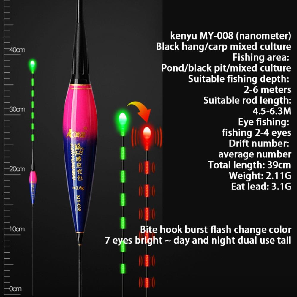 1pc Luminous Smart Fishing Led Light Float Color Change Gravity Sensing Chip Float Rock Fishing