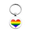 Радужный ЛГБТК брелок Креативный подарок для пары Современный стиль Сплав цинка Кольцо для ключей Украшение для сумки Xswx4626-1