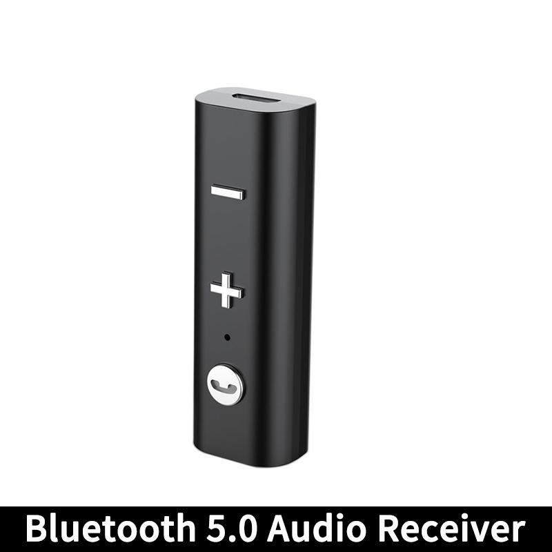 VAORLO Автомобильный комплект, мини-приемник, беспроводной адаптер Bluetooth 5.0 с микрофоном AUX HD 3,5 мм, громкая связь для проводных наушников, автомобильные домашние медиа