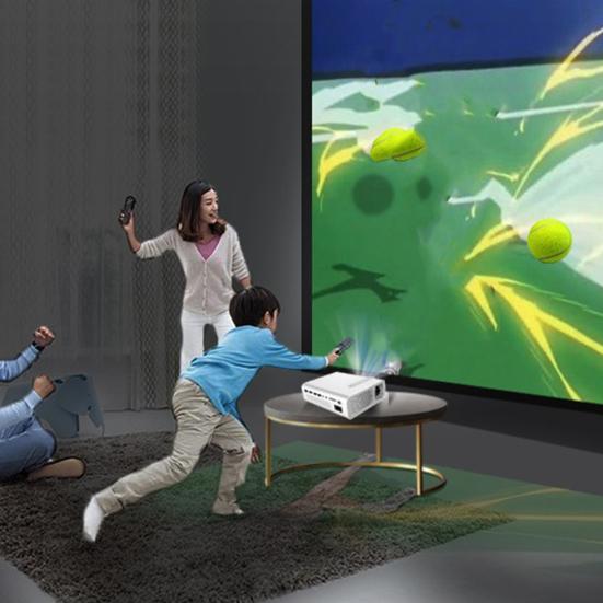 YG530 Mini LED Control Manual Focusing Projector Remote HDMI-compatible /USB/VGA/SD/AV Eye Protection Stereo