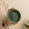 Новая японская ретро изумрудная десертная тарелка тарелка для торта салатная тарелка маленькая тарелка десертная круглая тарелка