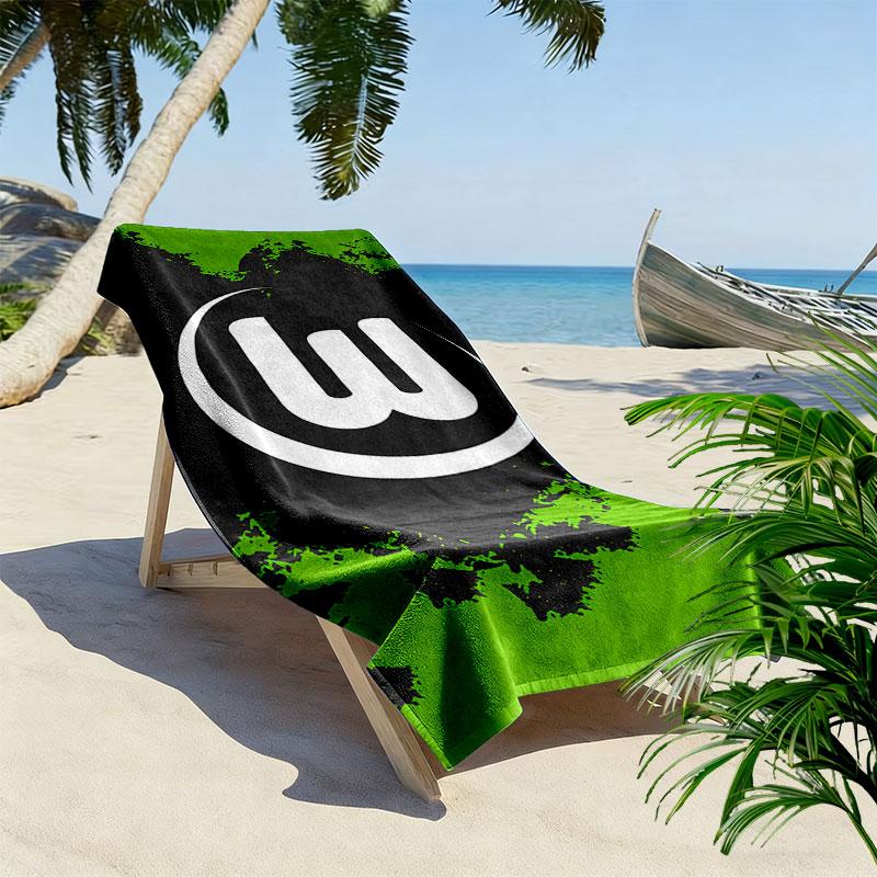 VfL Wolfsburg Print Beach Towel, Large Soft Quick Dry Towel for Beach Camping Swimming