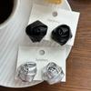Корейский Стиль Женщины Девушки Мода Кожа Роза Цветок Изысканные Серьги Клипсы Элегантная Леди Высококлассная Классическая Бижутерия Серьга