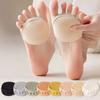 1Pair Five Fingers Forefoot Pads for Women High Heels Half Insoles Socks Summer Thin Breathable Ice Silk Invisible No Show Socks