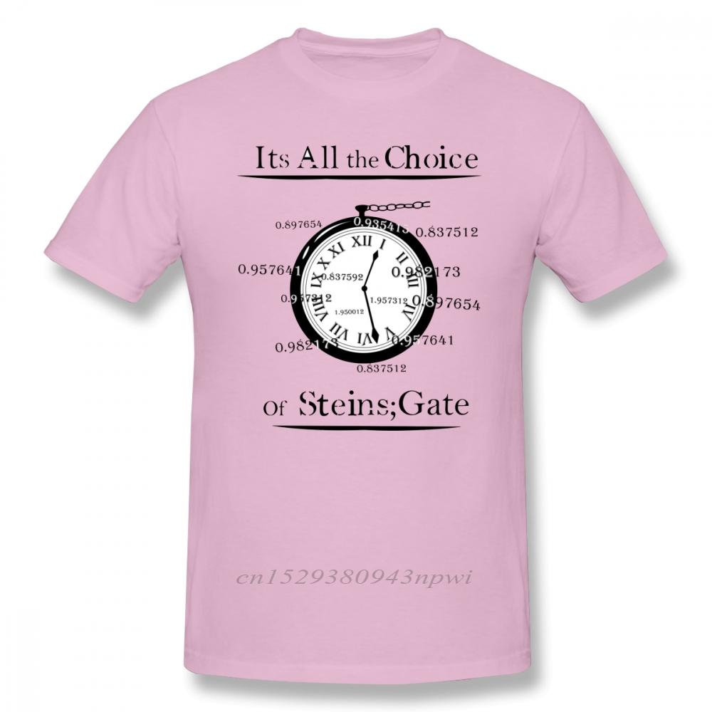 Steins Gate T Shirt The Choice Of Steins Gate TShirt Cotton Unisex Tee Shirt Print Cute Plus size Streetwear ShortSleeve Tshirt