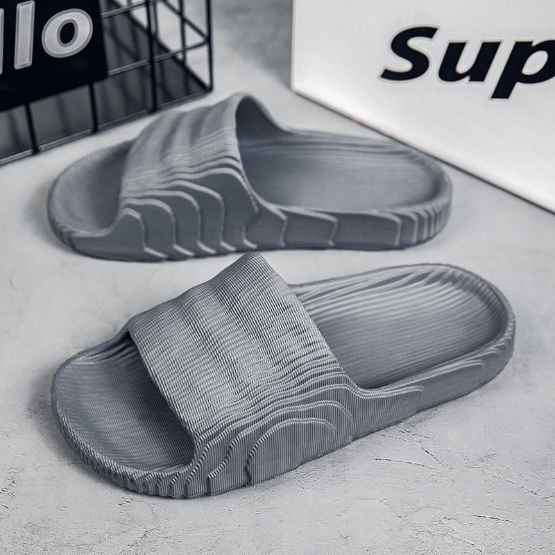 Модные мужские тапочки для дома, пляжные тапочки на платформе, женские нескользящие банные тапочки для отдыха на открытом воздухе, мужская летняя обувь 2024 года, унисекс, домашние тапочки