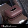 High-End Car Armrest Tissue Box - Hanging Storage for Napkins & Papers