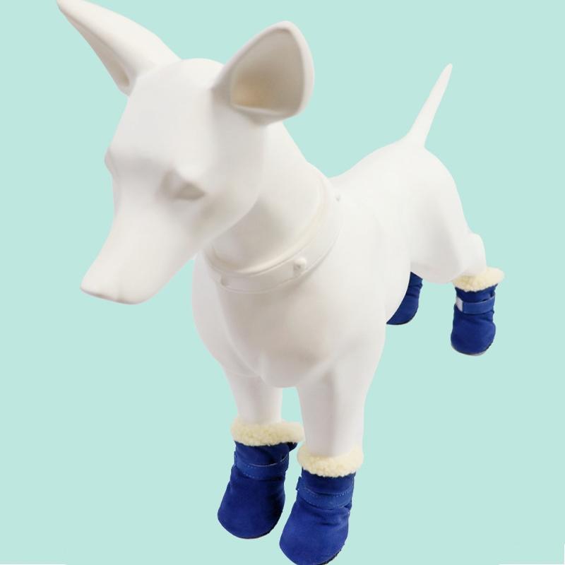 4 шт. обуви для собак маленьких и больших пород, зимние теплые сапоги для щенков, нескользящие мягкие кроссовки для кошек, обувь для прогулок на открытом воздухе для собак