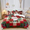 Christmas Wreath Three-Piece Quilt Cover 3D Digital Printing Bedding Set Bed Cover