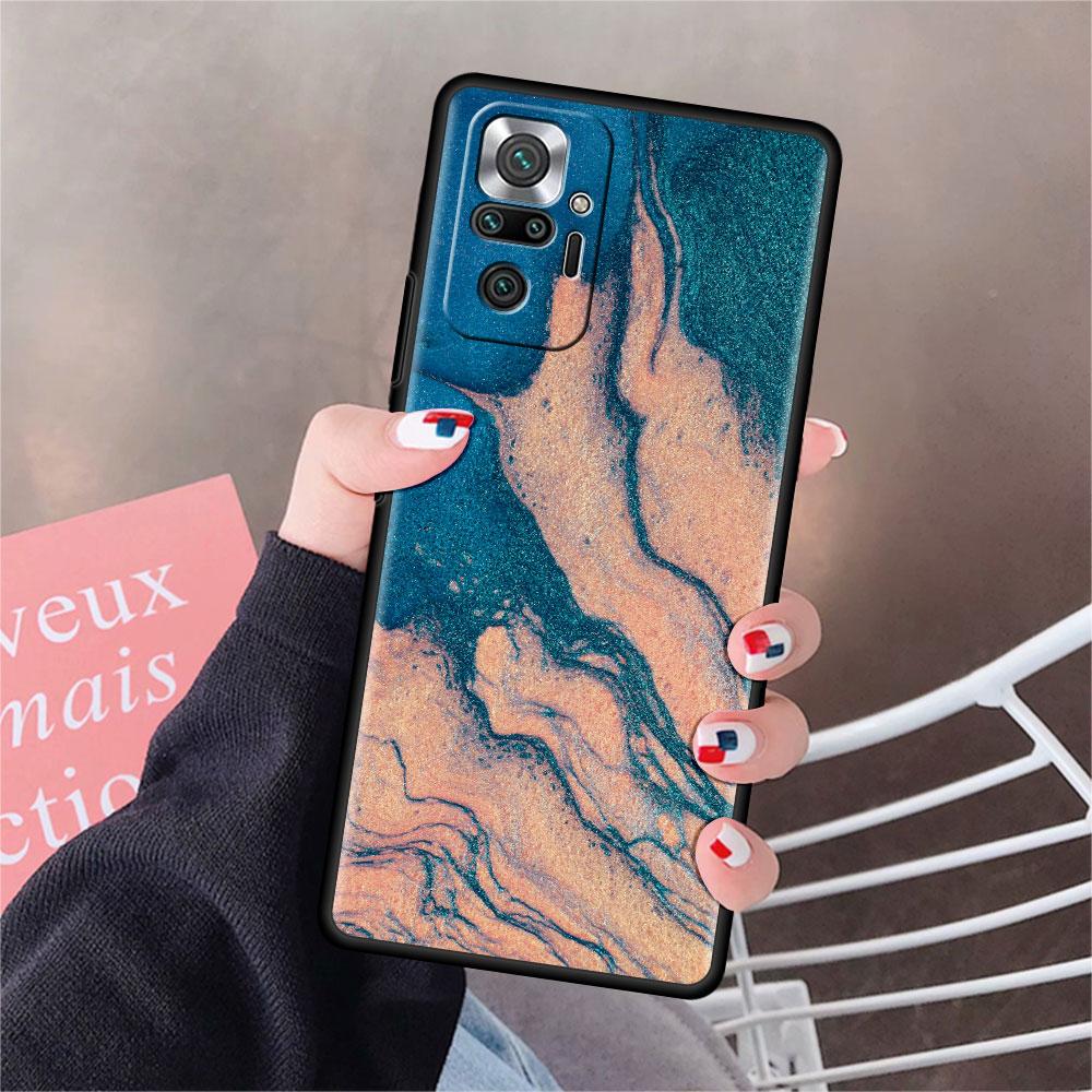 Чехол для Xiaomi Redmi Note 10 9 11 Pro Мягкий чехол для телефона 10S 9S K40 8 9A 9C 9T 7 10C 8T Силиконовый чехол Мрамор Искусство Эстетика Capa