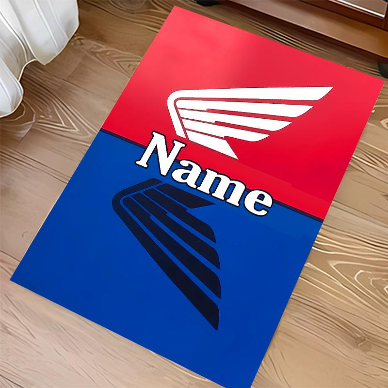 Custom personalization Honda Logo Print Area Rug - Soft, Washable Non-Slip Indoor Mat,Living Room,Home&Office Decorative Rug