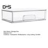 Clear Pull-Out Drawers Storage Box Large Capacity Multipurpose Stackable Organizer Transparent Storage Bin with Handle