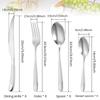 20/24PCS Stainless Steel Tableware and Silverware Set Modern Simplicity Including Household Knives Forks Spoons