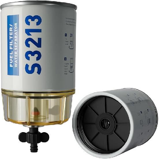 S3227 Fuel Filter Marine Fuel Water Separator With Clear Bowl Replacement For Marine Outboard Motor Mercury Replace# S3227 320R 490R-RAC-01 18-7948