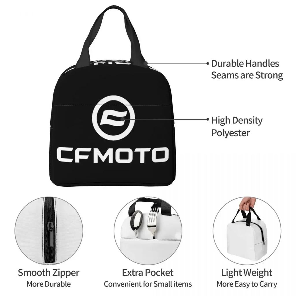 Cfmoto Motorcycle Insulated Lunch Bag for Kids School Cooler Thermal Food Box Tote Portable Lunch Boxes Container