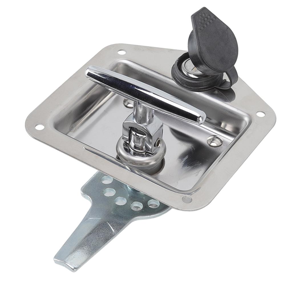 T Handle Latch Stainless Steel Polished Appearance Truck Toolbox Lock Tool Box Latch for Electrical