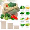 Cotton Mesh Vegetable Bags Produce Bag Reusable Cotton Mesh Vegetable Storage Bag Kitchen Fruit Vegetable with Drawstring