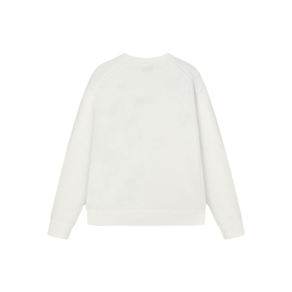 Fila Вышитый узор с животными Повседневный трикотажный топ с длинным рукавом Женские топы Светло-бежевый F11W348409F-IV