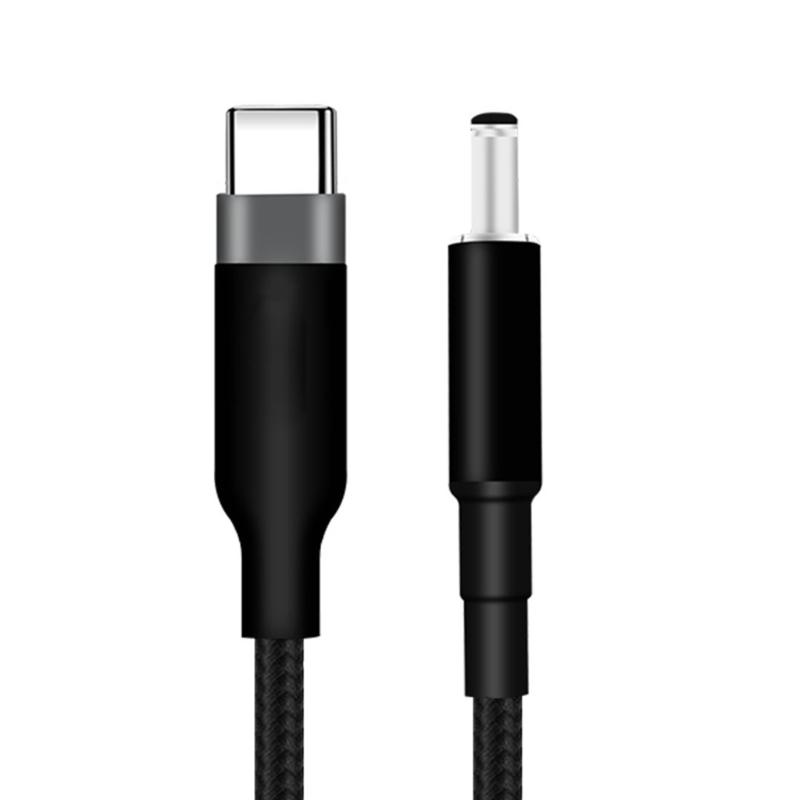 Кабель питания для ноутбука с быстрой зарядкой USB C на DC5.5x2.1мм 20В PD100Вт для ноутбуков Кабель для зарядки блока питания Плетеный провод