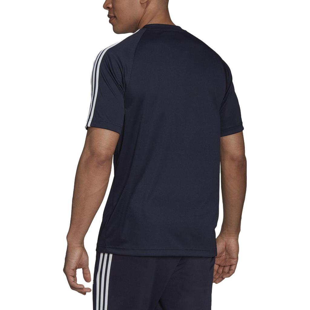 Adidas T Shirts Men's Blue Crew Neck Moderate Straight Fit H28899