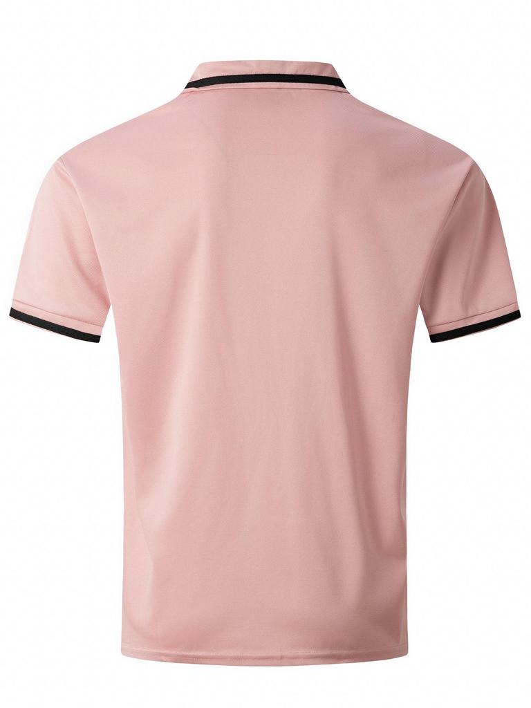 Мужская спортивная рубашка-поло 2024 года с карманом на пуговицах