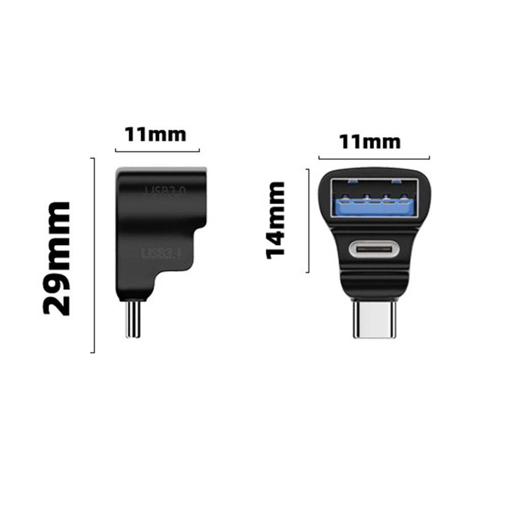 1/2 шт. Адаптер USB с углом 180 градусов PD140 Вт/100 Вт 20 Гбит/с USB-C (папа) к USB-C (мама) для ASUS Rog Ally/NS Switch
