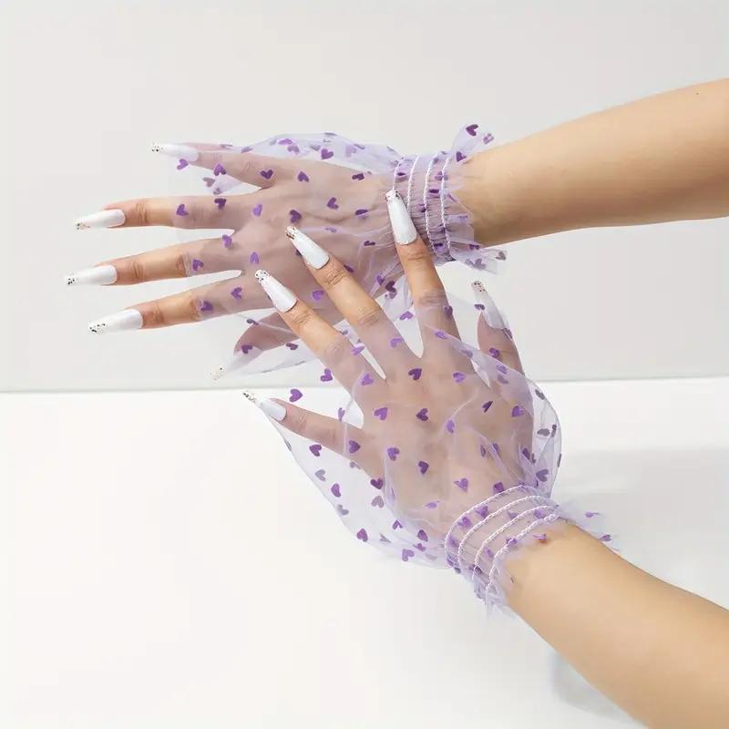 Идеальное Сочетание Элегантный Тонкий Кружевной Съемный Рукав-Клеш Сетчатый Эластичный Свитер Манжеты на Запястье Одежда Декоративный