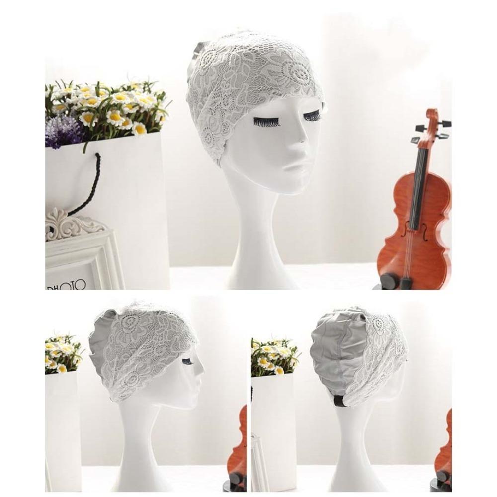 Long Hair Lace Swimming Cap Waterproof Bathing Cap Fashion Women Swim Cap Swim Pool