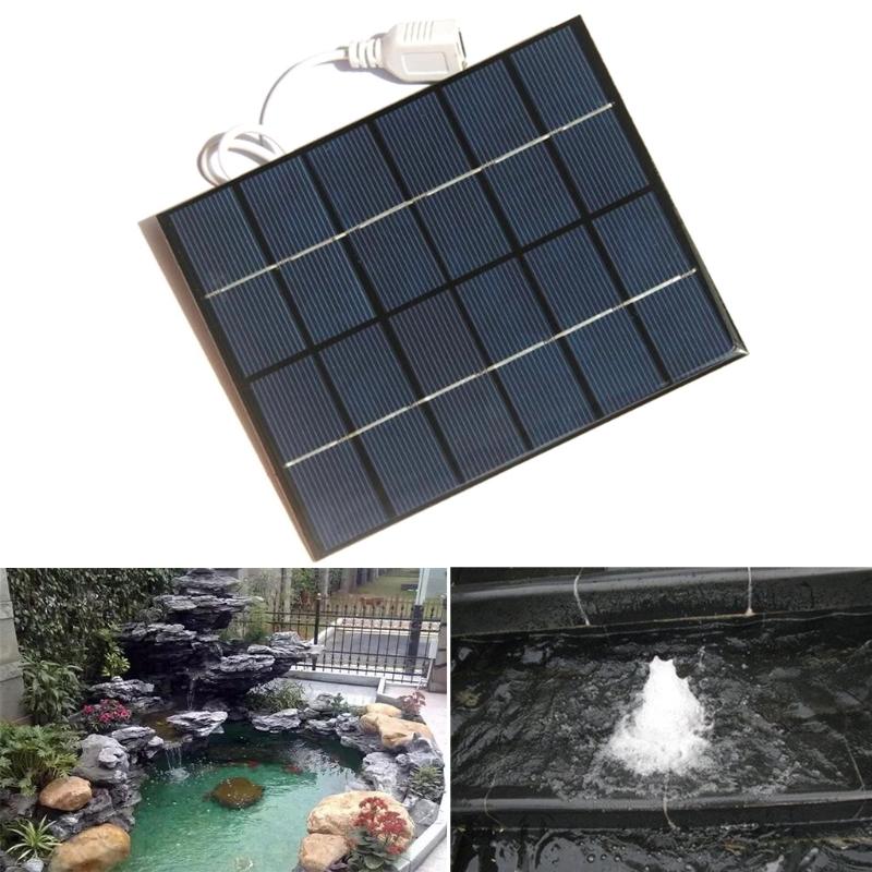 Solar Bird Bath Fountain Pump Commonly Used Aquarium Oxygen Aerator 2W 6V Solar Powered Fountain Air Pump