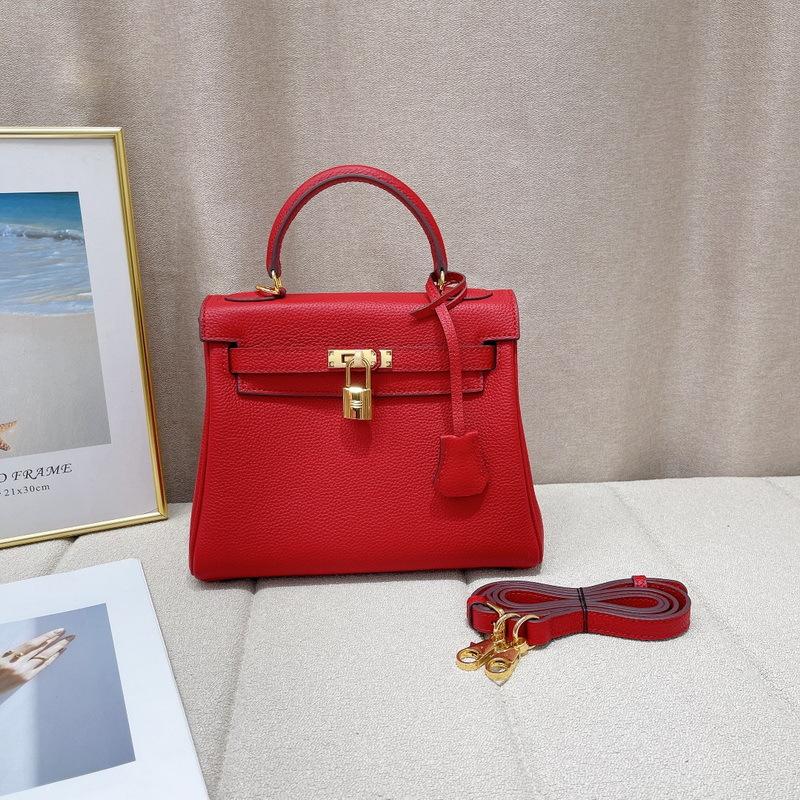 New Top Layer Cowhide Soft Leather Fine Lychee Pattern Leather Stitching Bag Genuine Leather Women's Bag Handbag Crossbody Bag