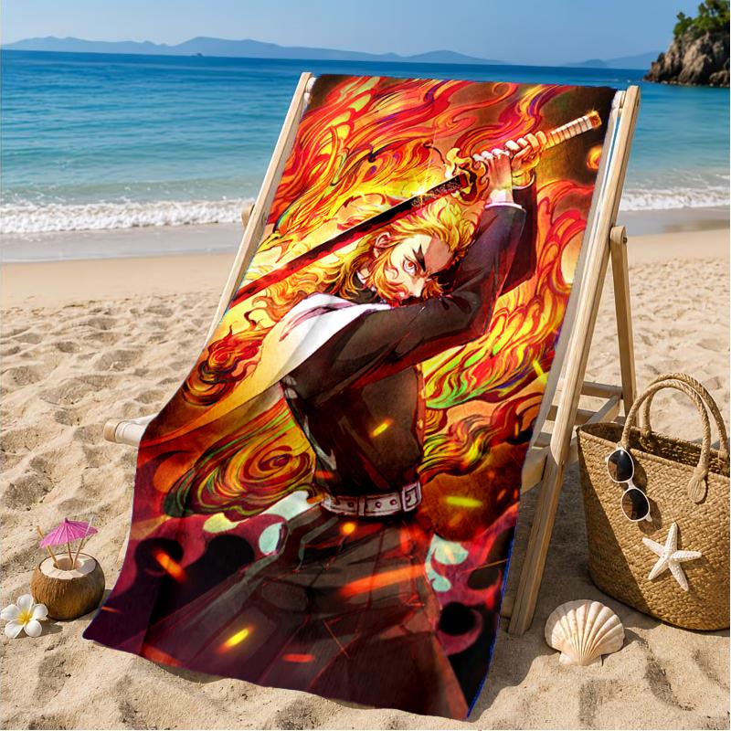 Anime Slayer Adventure Beach Towel, Microfiber Beach Towel, Perfect For Pool, Beach, Travel, Home Decor Beach Party Fan gifts