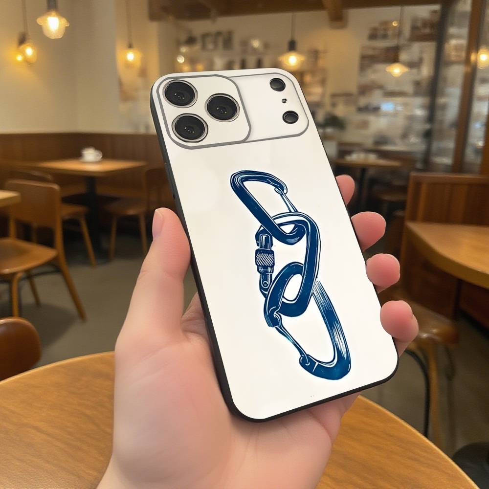 Чехол для телефона со скалолазной стеной для iPhone 17, 16, 15, 14, 13, 12, 11, Pro, XS, Max, XR, Plus, E, SE4, Mini, Черный, Мягкий