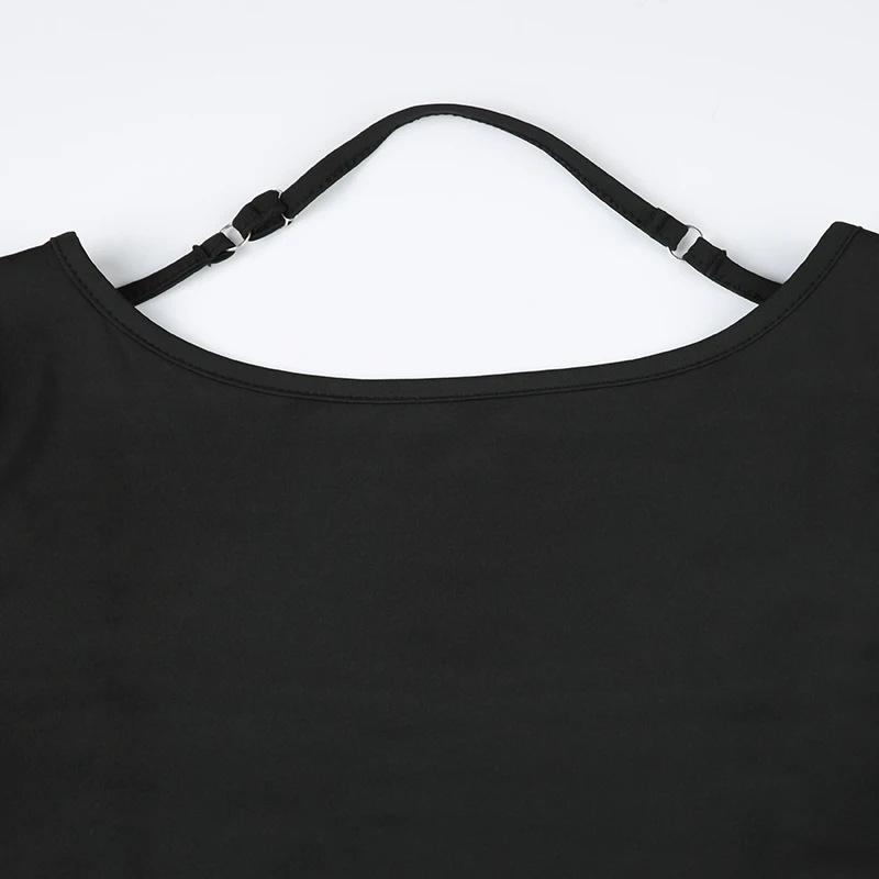 Европейский и американский осенний однотонный облегающий комбинезон с круглым вырезом и длинными рукавами, открытой спиной, для темпераментной пикантной девушки