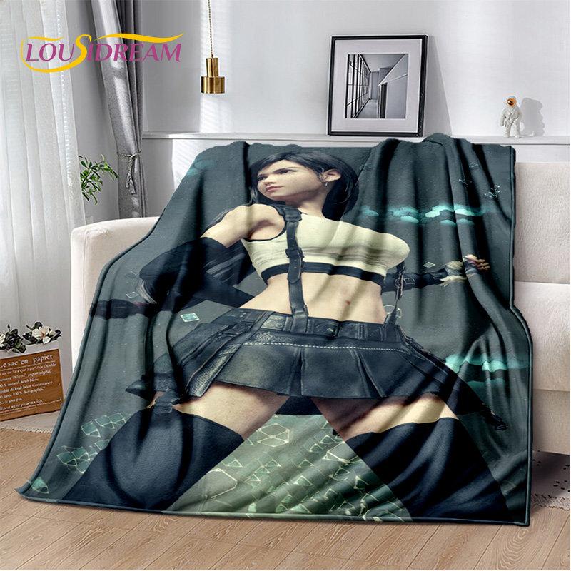 Мягкое плюшевое одеяло серии Final Fantasy Games Gamer, фланелевое одеяло, одеяло для гостиной, спальни, кровати, дивана, чехол для пикника