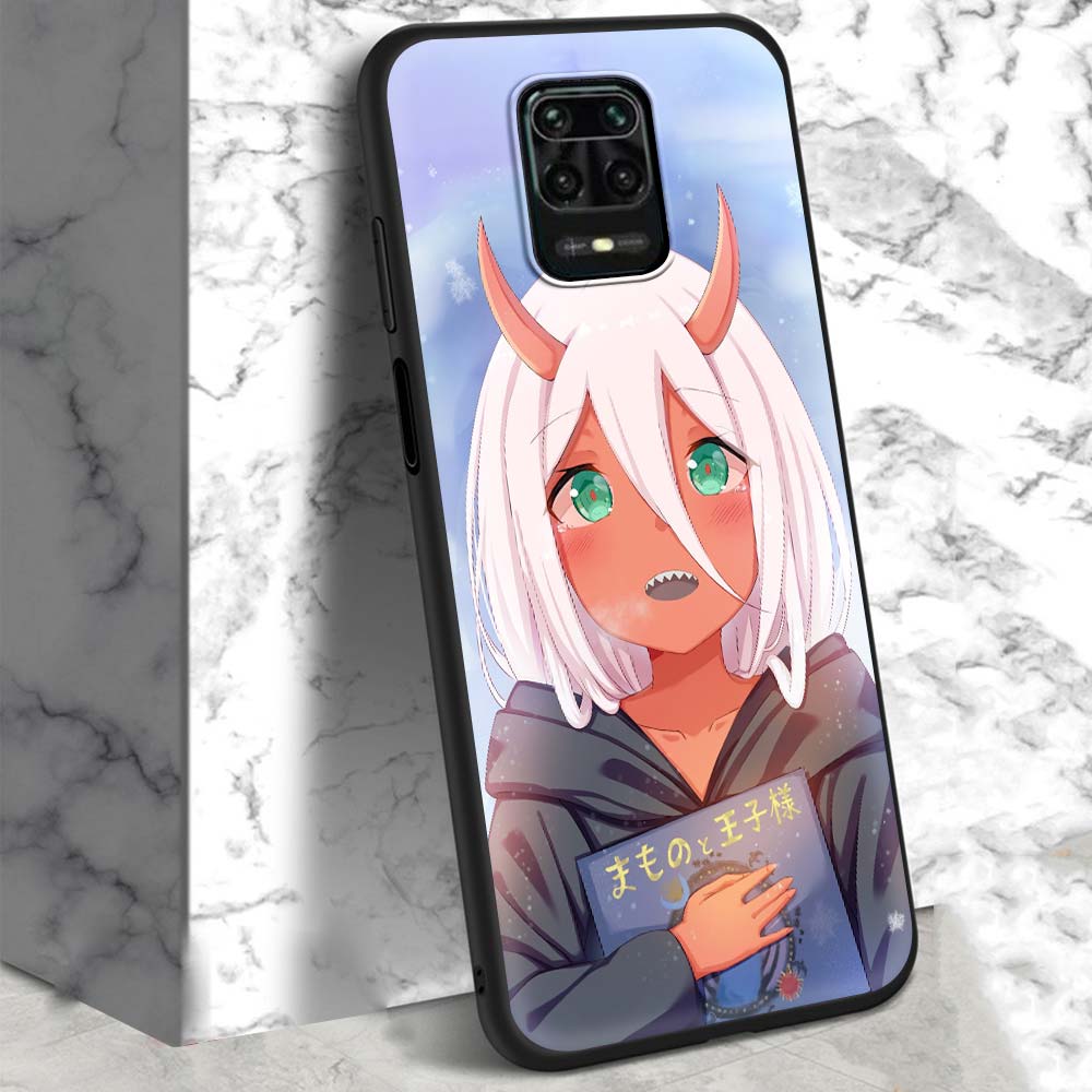 02 Zero Two Anime Darling In The Franxx Case For Xiaomi Redmi Note 9S 9 8 7 10 Pro 8T 9C 9A 8A Black Silicone Phone Cover Sac