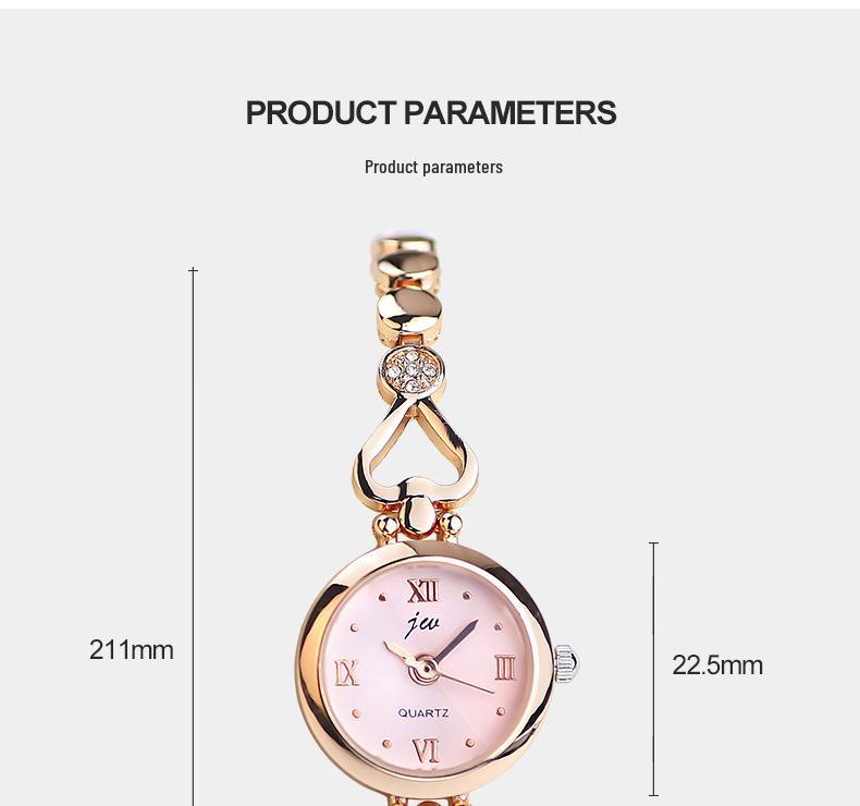 Женские элегантные модные кварцевые часы-браслет со стальным ремешком