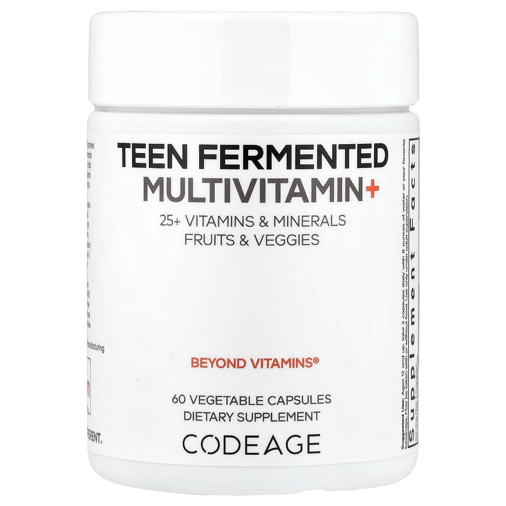 Codeage Fermented Teen Multivitamin Capsules, 60 Count