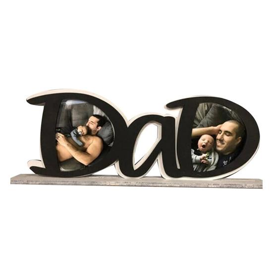 Father's Day Acrylic Photo Frame DIY PaPa Dad Letter Picture Frame Holder Table Sign Desktop Decoration Dad Grandpa Husband Birthday Festival Gift