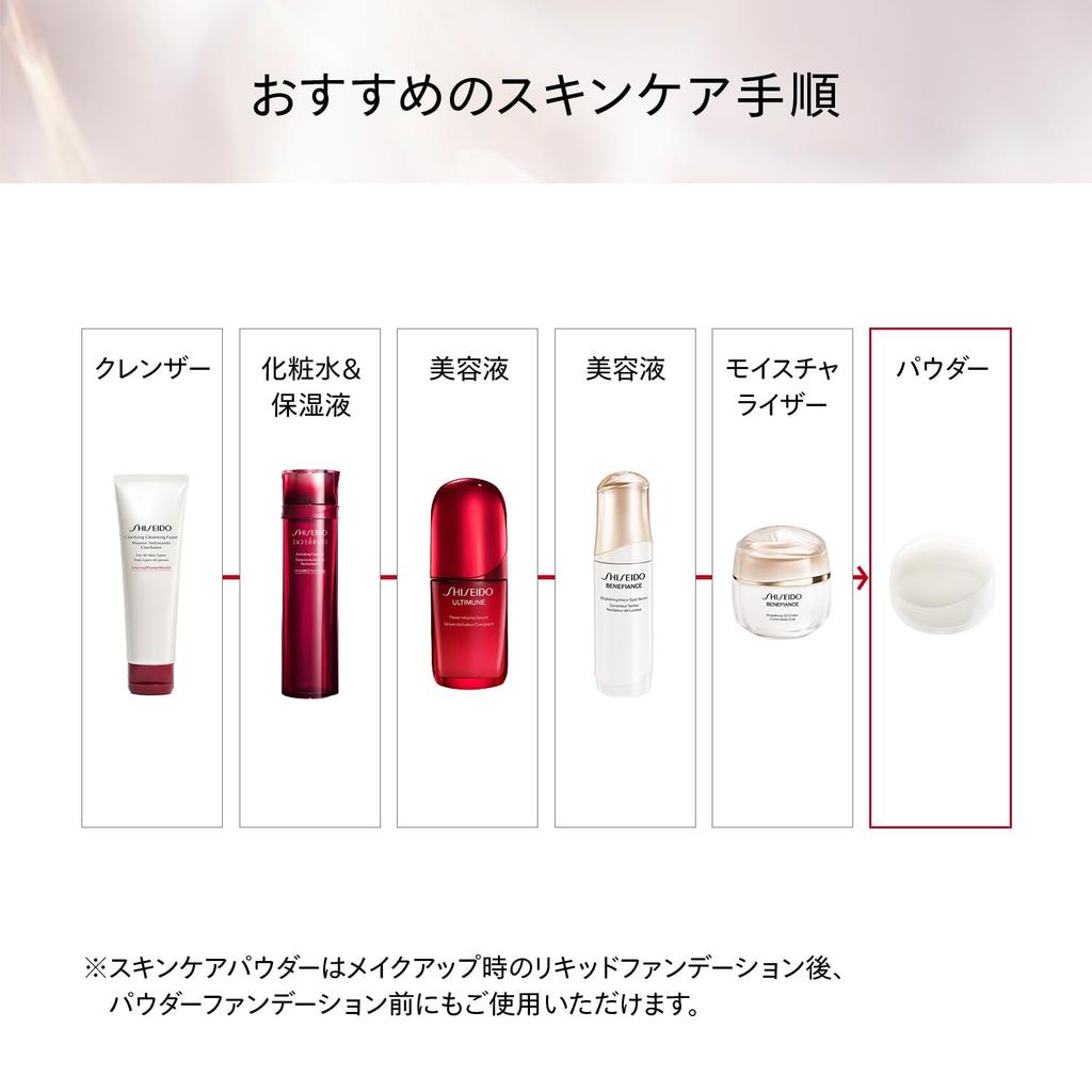 SHISEIDO Benefiance Осветляющая пудра для ухода за кожей 25 г Лечебная осветляющая косметическая пудра Пудровая форма Зеленый цветочный аромат Лицо Полупрозрачный уход за кожей