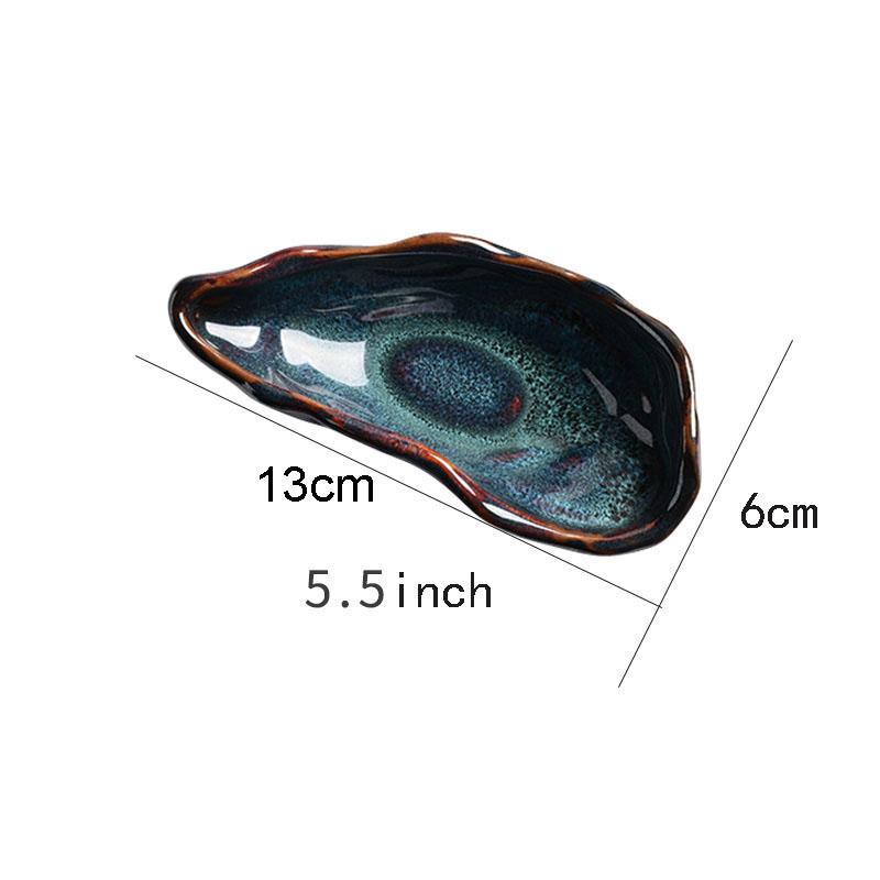 Креативная тарелка со льдом для сашими, керамическая тарелка для устриц, остаточное украшение стола, гостиничный сервис, посуда, кухонные принадлежности для хранения