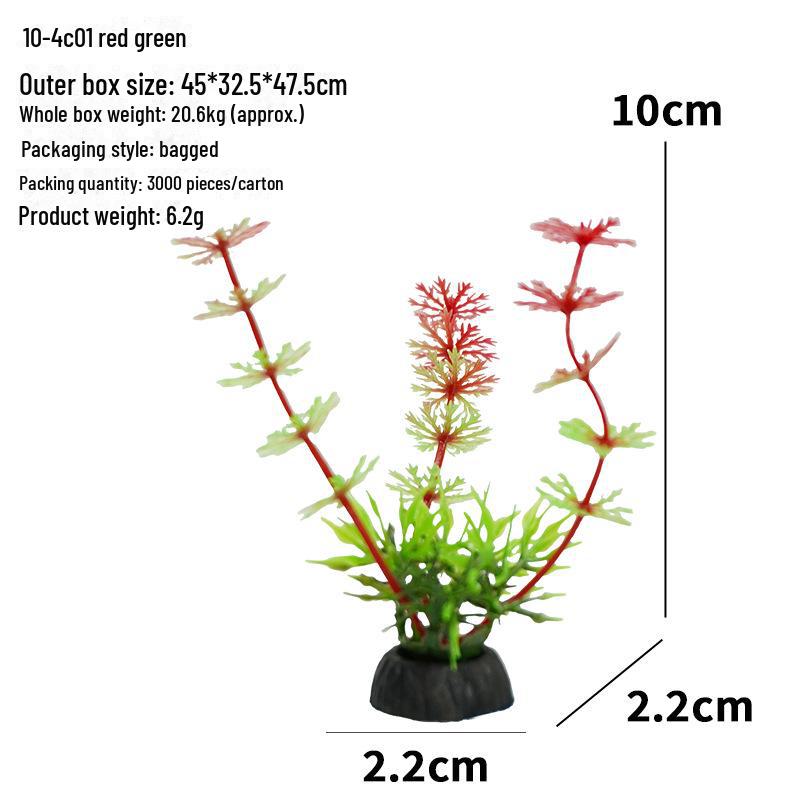 Aquarium Decor: Artificial Plants & Flowers for Fish Tank Landscaping (10-4 Series)