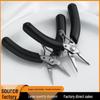 Handmade Black Stainless Steel Pointed Nose Mini Pliers for DIY Jewelry