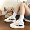 Мода 2024 года, новые симпатичные кроссовки для досок, корейские простые модные повседневные туфли с толстой подошвой, удобные кроссовки для бега
